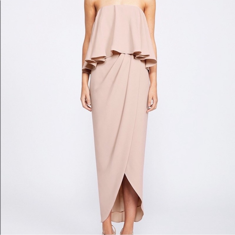 Shona Joy Frill Maxi Strapless Dress